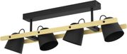 EGLO connect.z Hornwood-Z Plafondlamp - 78 cm - Zwart|Bruin - Instelbaar RGB & wit licht - Dimbaar - Zigbee