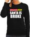 Bellatio Decorations Foute Humor Kersttrui Breaking News Broke Kerst - Sweater - Zwart - Dames XL