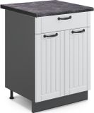 Vicco Fame-Line Keukenonderkast – 60 cm met lade, WB Antraciet Wit Landhuis