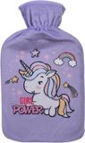Unicorn Bouillotte - Avec Housse - Violet - 1 Litre