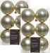 Decoris Kerstballen - 30 stuks - Champagne - 8 cm - Kunststof - Mat en Glans
