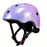Suotu Kinderhelm - Verstelbare Fietshelm & Skatehelm - Maat S - Paars