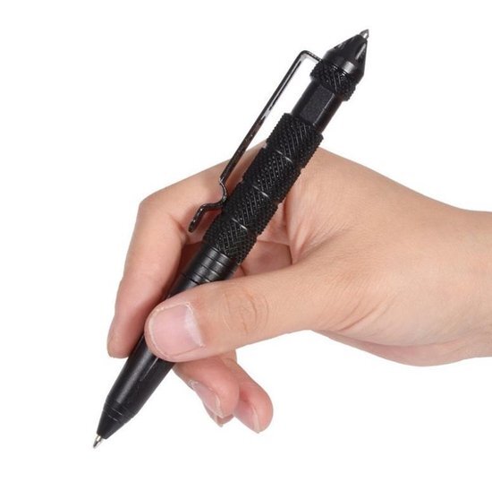 TradeOne Tactische Pen - Tactical Pen - Zelfverdediging - Glasbreker - Vliegtuig Aluminium - Wolfraam