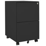 VidaXL Ladeblok verrijdbaar 39x45x67 cm staal antracietkleurig