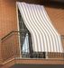 GEMITEX Luifel strepen taupe, 150 x 290 cm