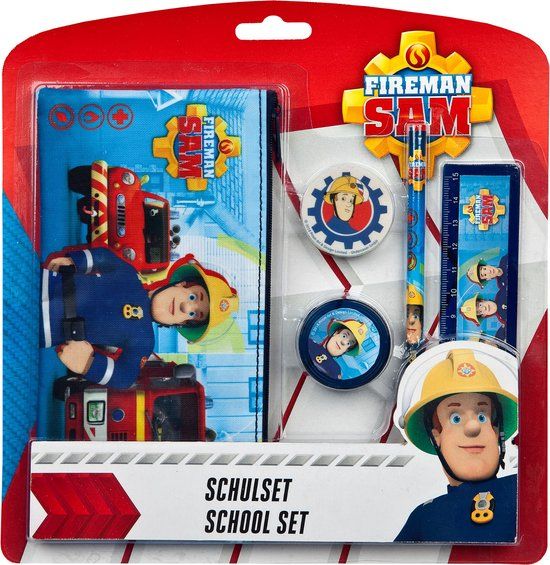 Undercover Brandweerman Sam schoolset Multi Colour Kunststof Kinderen