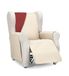 Martina Home Diamond Bankovertrek, gevoerd, omkeerbaar, beige-rood, 1-zits/ontspanning