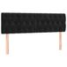 VidaXL Hoofdeind & Voeteind Zwart Polyester/Hout 1440 mm x 70 mm x 780 mm