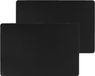 Secret de Gourmet tafel placemat PU- Set van 4x stuks -leer/leer look - zwart - 45 x 30 cm - Tafel onderleggers