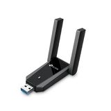 TP-Link Archer T5U Plus WLAN-stick voor pc, AC1300 dual-band USB-adapter, 2 externe high-gain antennes, USB 3.0, MU-MIMO, WPA3, voor desktop en reissetup