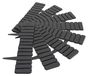 Plastique bordure de jardin – Bordure d'herbe aspect bois – Flexible – Séparation pour parterres et pelouse – Avec piquets de sol – 2,3 mètre – Anthracite