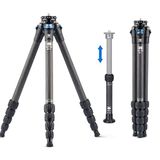 SIRUI AM-225 + SL-100 statief van koolstofvezel met middenzuil, licht en draagbaar tafelstatief voor camera's, max. 120 cm, ingetrokken 390 mm, laadvermogen 6 kg
