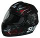 Protectwear Motorhelm FS-801, design 99R, zwart/rood, M