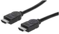 Manhattan 323246 High Speed HDMI-kabel met ethernetkanaal (HEC ARC 3D) HDMI-stekker naar HDMI-stekker afgeschermd zwart 10 m