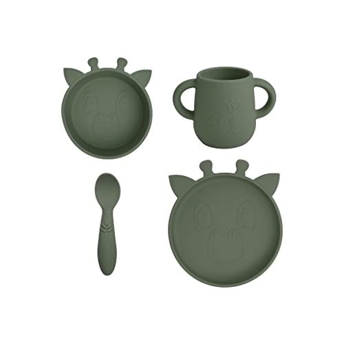 nuuroo - Lykke silicone dinner set - 4 pack - Dusty green - EAN: 5715235024220