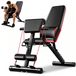 Halterbank - Multifunctionele trainingsbank - Opklapbaar - 7 standen - Robuust stalen frame - Training voor het hele lichaam - Zwart