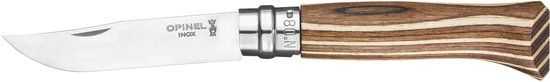 Opinel Zakmes N°08, Laminated Birch, Bruin