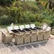 Prolenta Maison Exclusive Tuinset voor buiten, 15-delig, met kussens, van polyrotan, beige