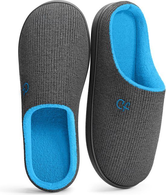 Heren Pantoffels - Sloffen - Maat 44/45 - Grijs - Anti-slip - Comfeet