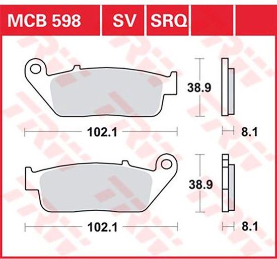 Lucas Trw Allround Organic Standard Cagiva Gran Canyon 900 00 Remblokken Voor Zwart