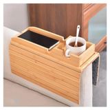 Merkloos Houten Bank Arm Tray met Afneembare Bekerhouder