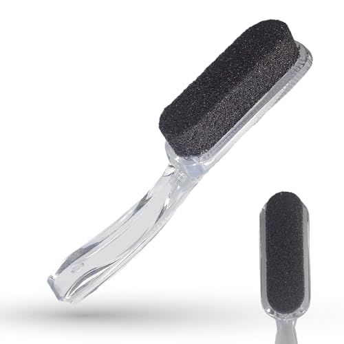 LaRosa PUMICE SPA Pedicure Handvat met Zwarte Puimsteen – Transparant