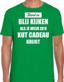 T-shirt vert - Kerst is blij kijken / kut cadeau - heren - Kerstkleding / Christmas outfit L