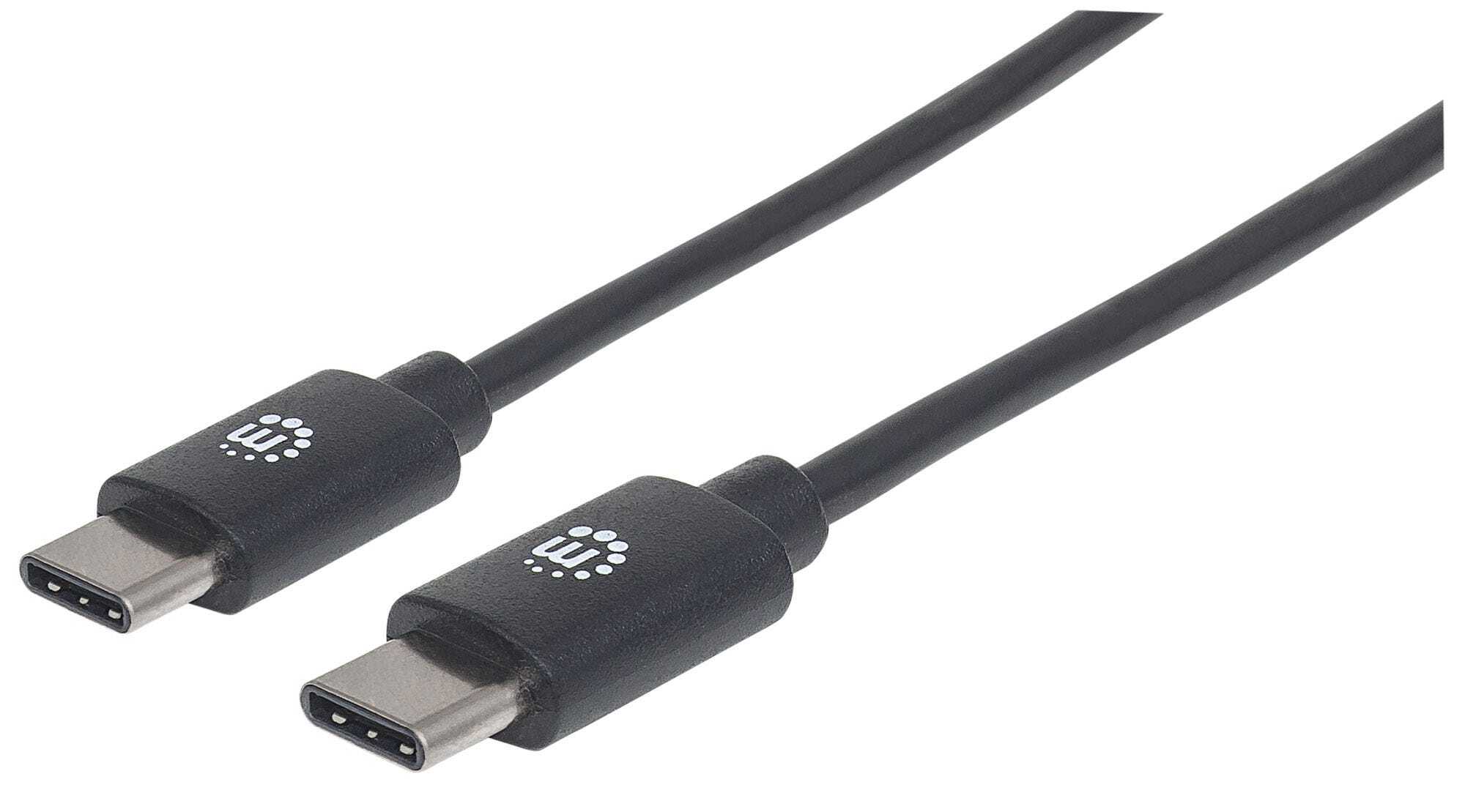 MANHATTAN USB-C to USB-C Cable, 3m, 480 Mbps, Male to Male, Black, Polybag