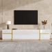 MODFU - TV-Meubel - Hoogglans Met 4 Laden En 2 Deuren - Modern - Voor Woonkamer - MDF En Spaanplaat - Wit - 180 x 40 x 38 cm