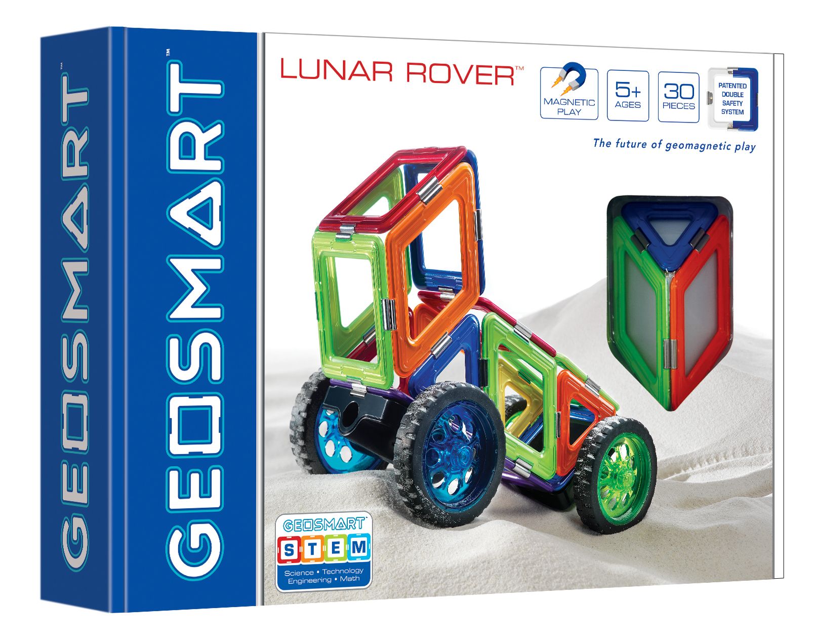 GEOSMART SmartGames GeoSmart Lunar Rover - 30 Piece Magnetic Construction Set - Ages 5+