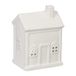 Relaxdays theelichthouder huisje, waxinelichthouder, voor 1 theelichtje, HxBxD: 12,5 x 9 x 7 cm, porselein, wit