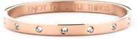 CO88 Collection 8CB-90194 - Stalen bangle met kristal - one-size - rosékleurig