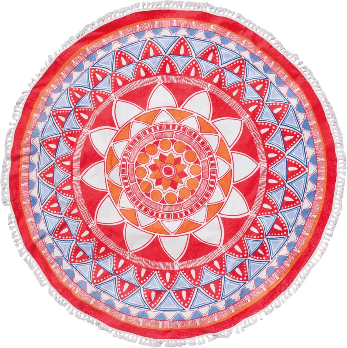 Seahorse Mandala - Roundie - 150 cm - Red - 8719002062511