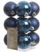 KSD Boule de Noël plastique brillant-mat diamètre 6cm bleu nuit - 5 pièces