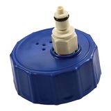 neoLab 2-0837 HDPE GL45 Schroefsluiting met snelkoppeling zonder 1/4" afsluiting, vaderdeel, schroefsluiting met geïntegreerd koppelingsdeel mannelijk, blauw
