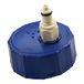 neoLab 2-0837 HDPE GL45 Schroefsluiting met snelkoppeling zonder 1/4" afsluiting, vaderdeel, schroefsluiting met geïntegreerd koppelingsdeel mannelijk, blauw