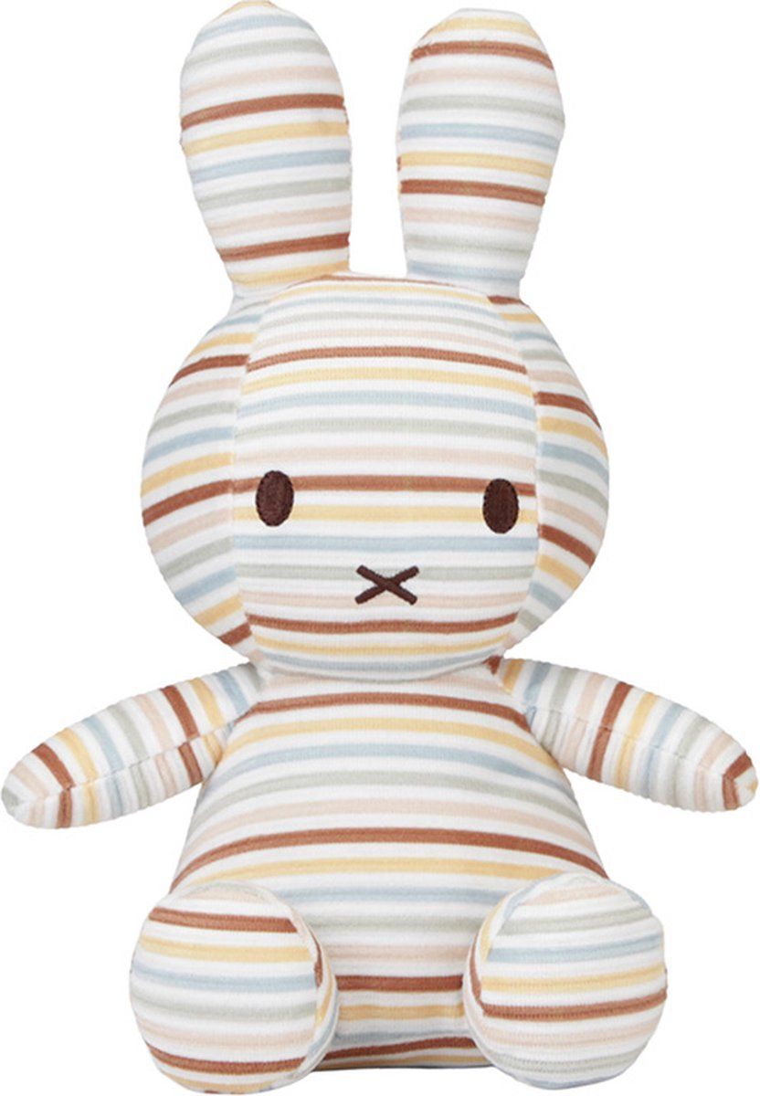 Clementoni x Little Dutch - Vintage Sunny Stripes - Knuffel all over print 25 cm