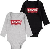 Levi's Kids 2pk Batwing Lichaam Zwart, Grijs 0-6 Months Jongen