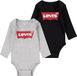 Levi's Kids 2pk Batwing Lichaam Zwart, Grijs 0-6 Months Jongen