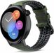 Strap-it Huawei Watch GT 3 42mm bracelet en silicone / cuir (noir/vert)