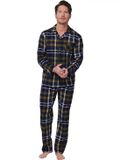 Pastunette - Pyjama - Adventure - Groen Geruit - Katoen - Flanel - Doorknoop - Maat XL