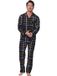 Pastunette - Pyjama - Adventure - Groen Geruit - Katoen - Flanel - Doorknoop - Maat XL