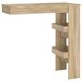 vidaXL Bartafel Wandgemonteerd Eikenhout 102x45x103,5 cm
