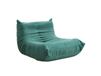 Fauteuil compressé en velours vert