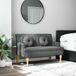 vidaXL Banc avec coussins 113x64,5x75,5 cm tissu gris foncé