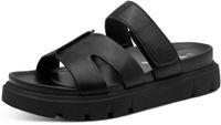 Tamaris Dames Muiltjes Zwart Synthetisch Sleehak 3-4 cm Panterprint Maat 38