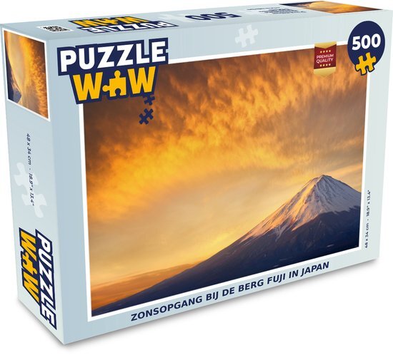 MuchoWow Puzzel Zonsopgang bij de berg Fuji in Japan - Legpuzzel - Puzzel 500 stukjes