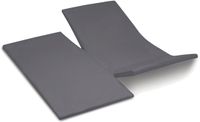 Cinderella Weekend - Topper hoeslaken met dubbel-split - tot 15 cm matrashoogte - Coton - 180x210 cm – Anthracite