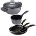 San Ignacio PK1316 Set Kookpan met 3 pannen, Grijs