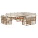 vidaXL - Buiten - bank - set - 13 - st - Natuurlijk - en - Crème - Wit - Polyester